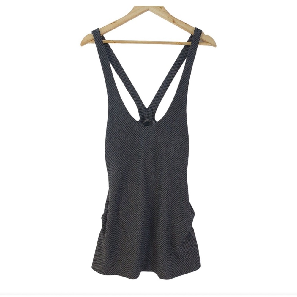 Zara pinafore Dress with tight houndstooth print. Women’s size medium